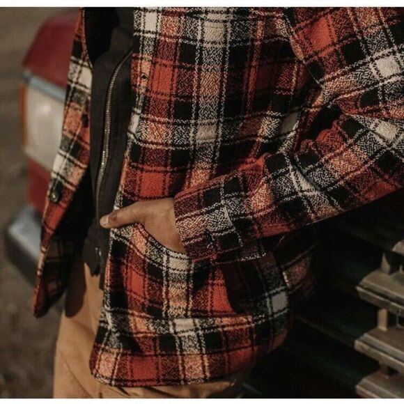 Taylor Stitch Ojai Jacket in Garnet Wool Blend Red Plaid Chore Mens XS S NEW HTF - Picture 9 of 15